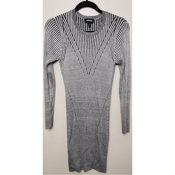 Express Midi Sweater Knit Vertical Stripes Dress NWOT - Picture 14 of 14